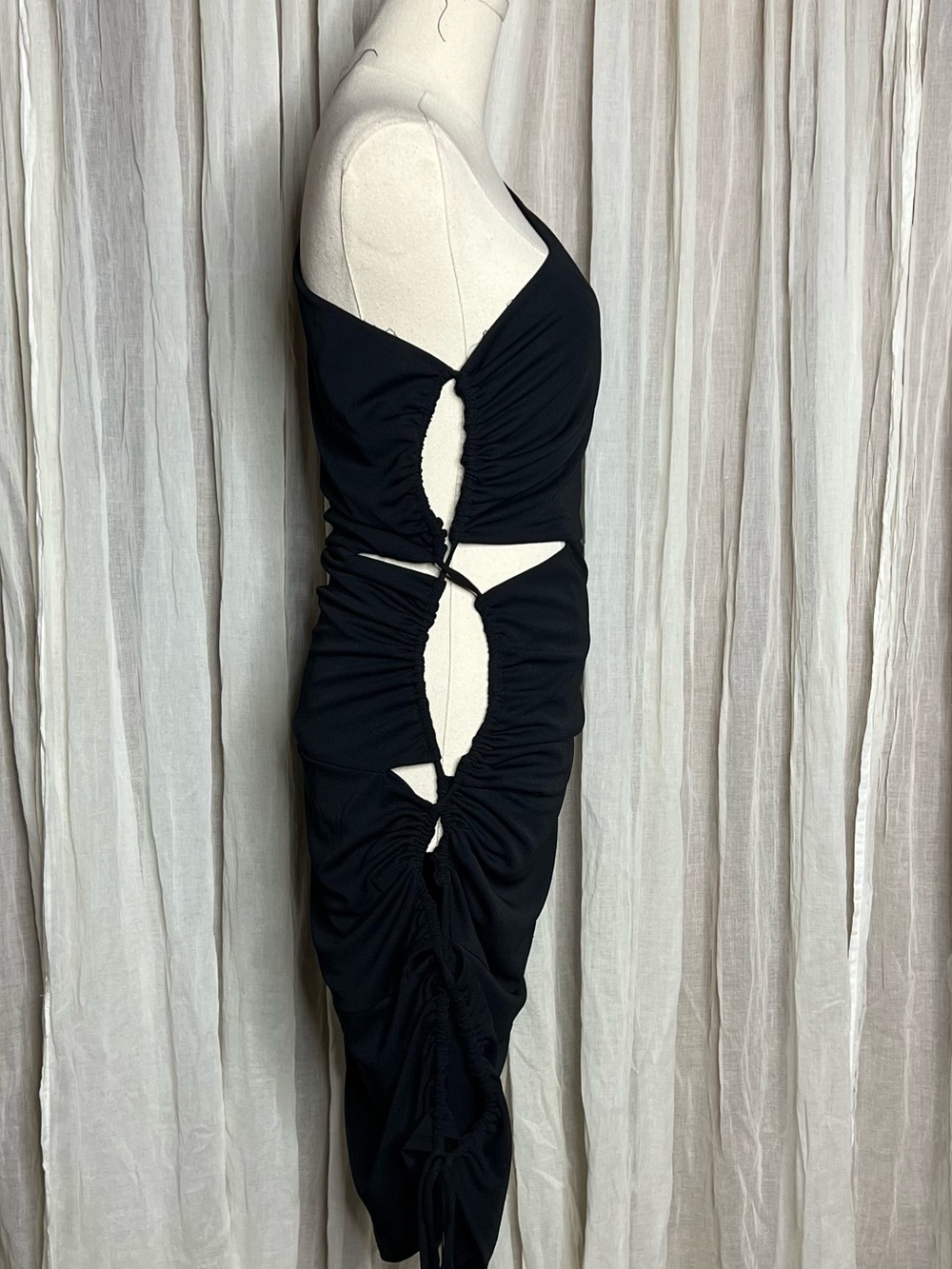 REVOLVE X Michael Costello Black Cutout One Shoulder Dress - Picture 2 of 5